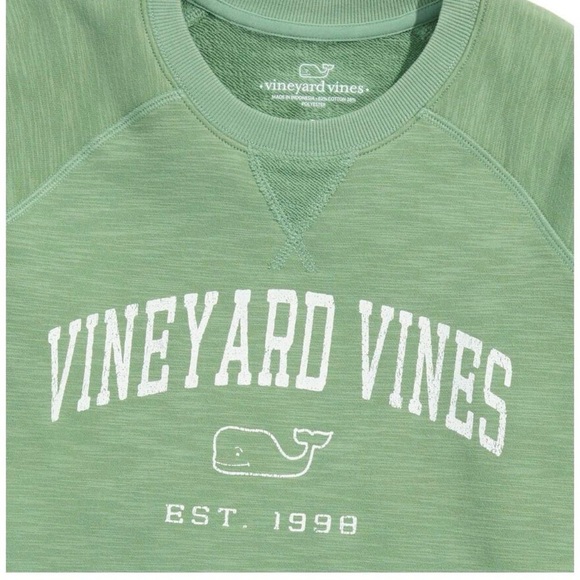 💚 🐳NWT- Vineyard Vines Cotton Terry Sweatshirt (Loden Frost, Size S) - Picture 2 of 8